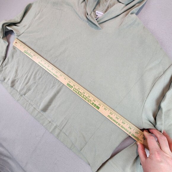 Athleta NEW Women's Presence Hoodie Light Green Stretch Breathable Sweatshirt XL - Picture 9 of 11